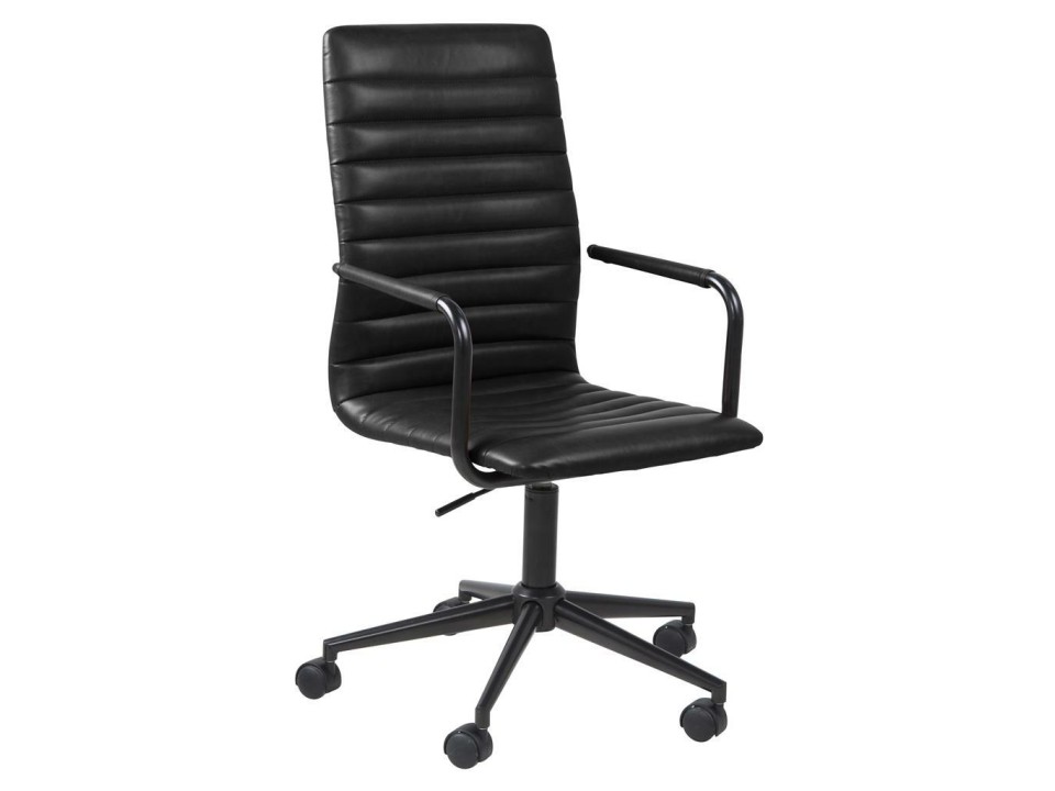 Fotel biurowy Winslow czarny/czarny - ACTONA